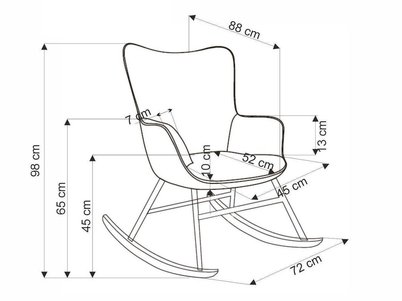 Gyngestol Houston 1611 (Grå)