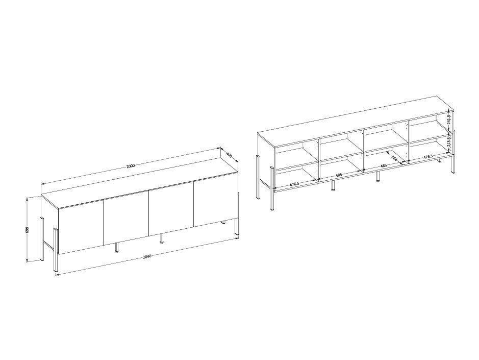 TV-bord Etsore 100 (Hvid)