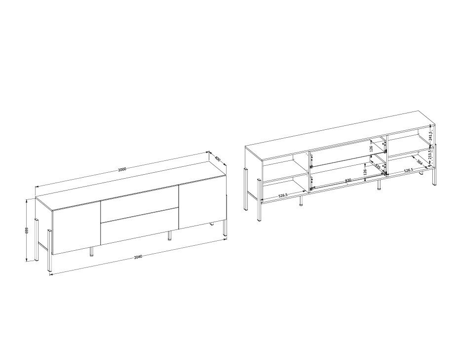 TV-bord Etsore 102 (Hvid)