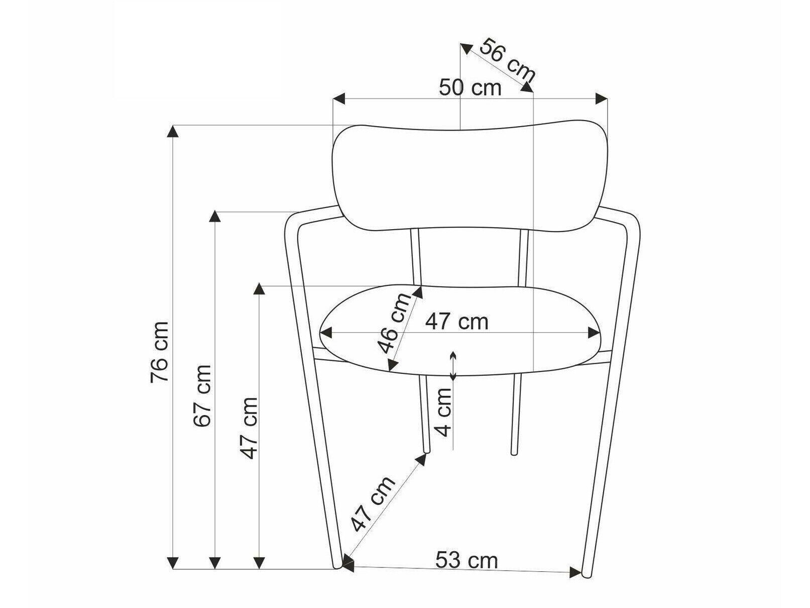 Stol Houston 1629 (Grå + Gylden)