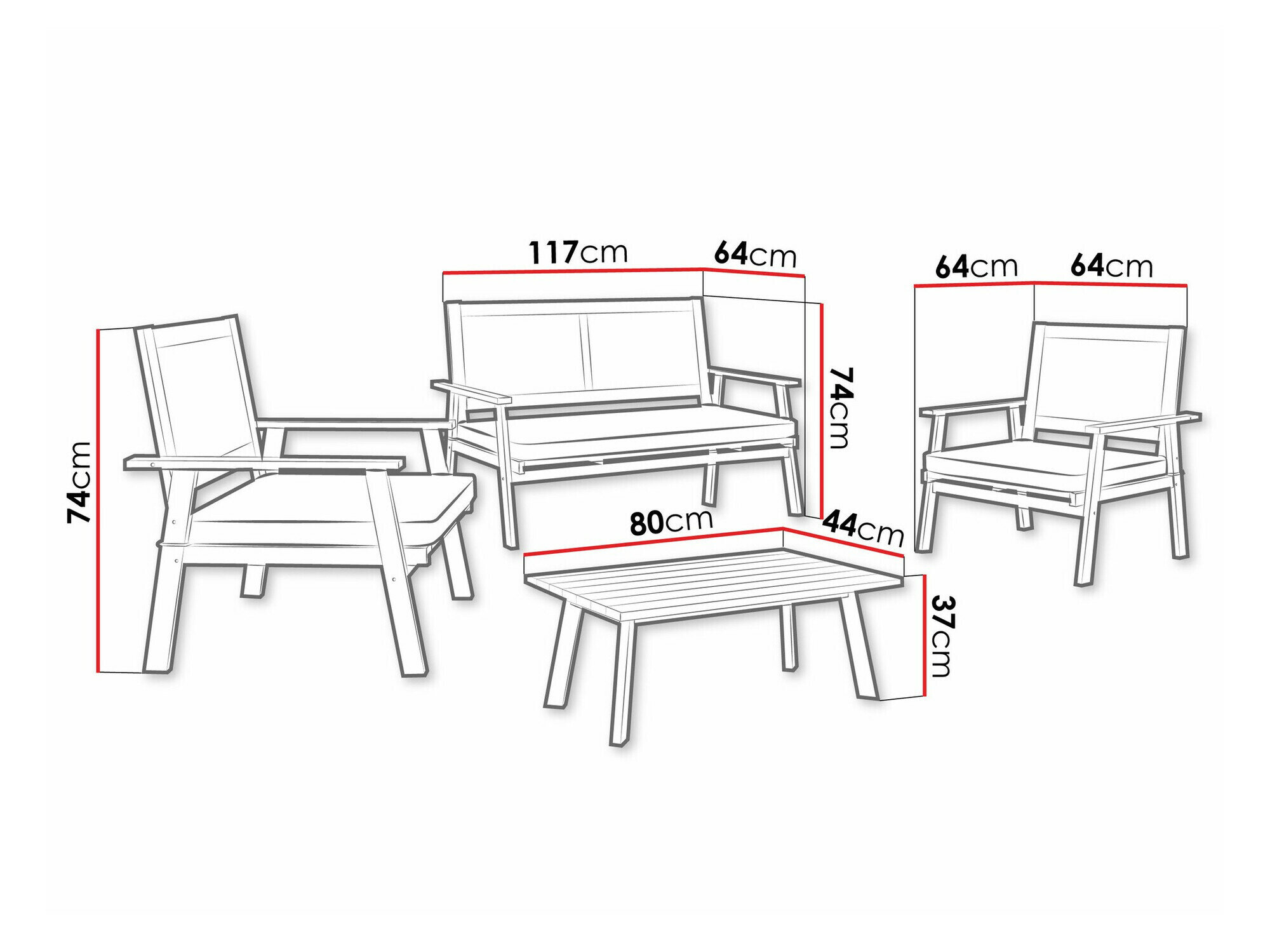 Udendørs møbelsæt Lecter