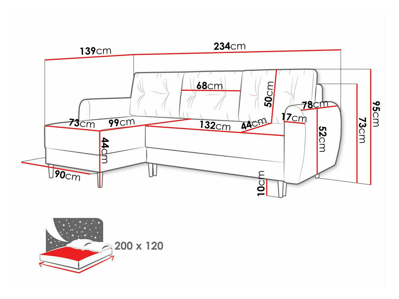 Hjørnesofa Memphis 139 (Poso 05)