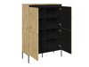 Dressoir Fernolu 102 (Artisan eiken + Zwart)