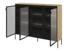 Dressoir Fernolu 108 (Artisan eiken + Zwart)