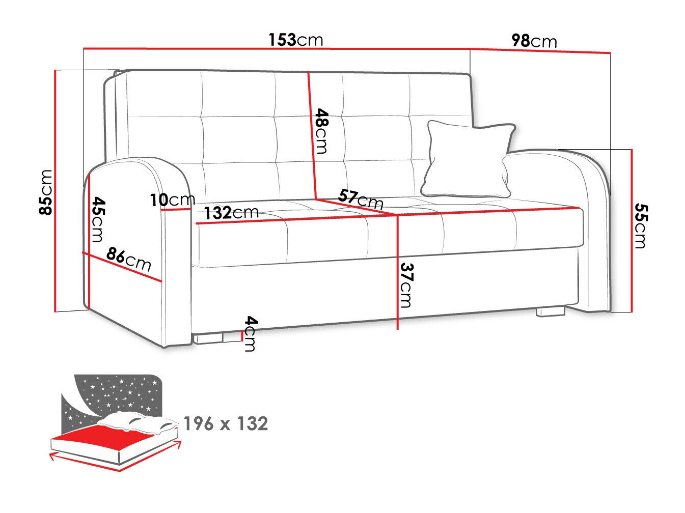 Sovesofa Silona III (Aragon 14)