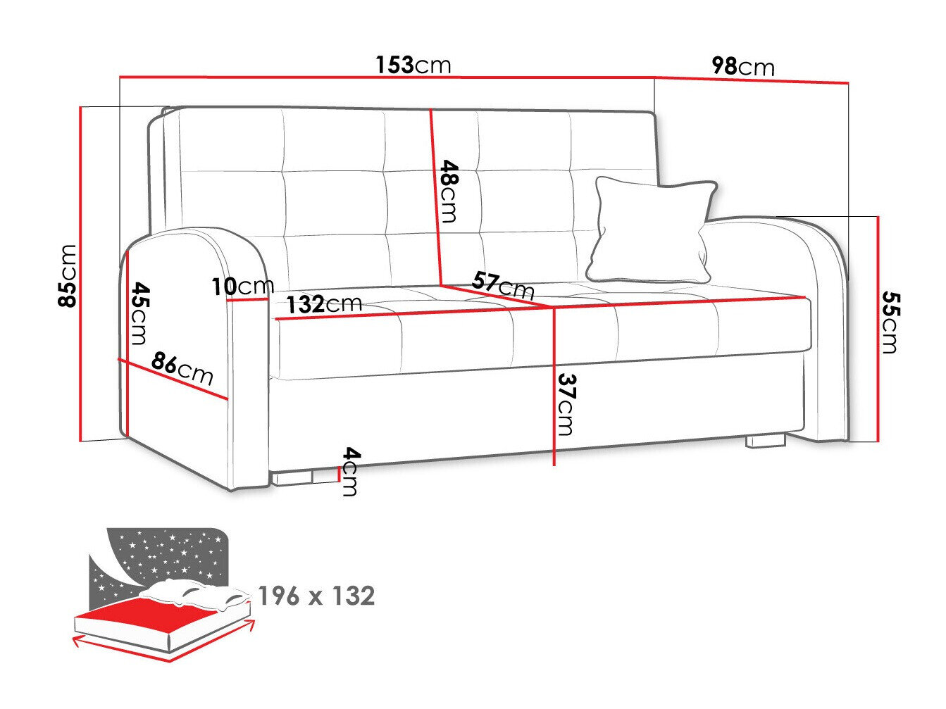 Sovesofa Silona III (Aragon 93)