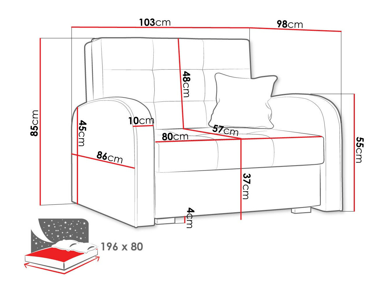 Lænestol Columbus 114 (Aragon 03)