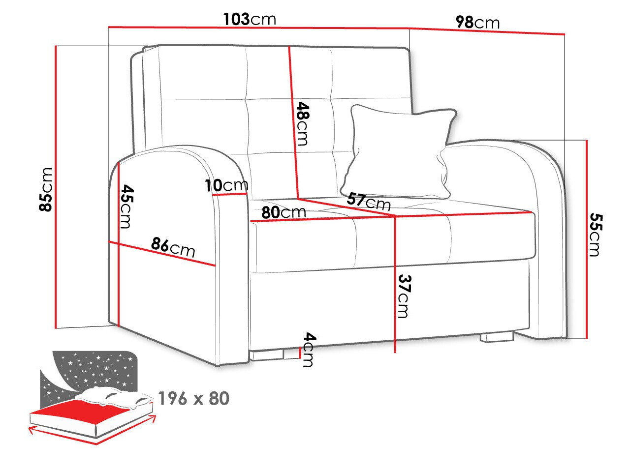 Lænestol Columbus 114 (Aragon 14)