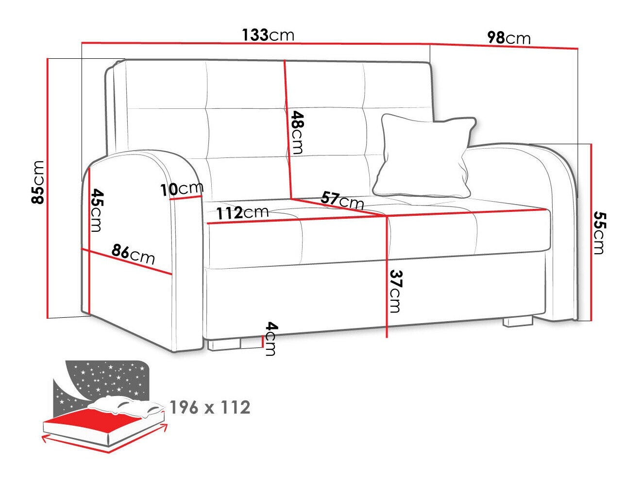Sovesofa Silona II (Aragon 03)