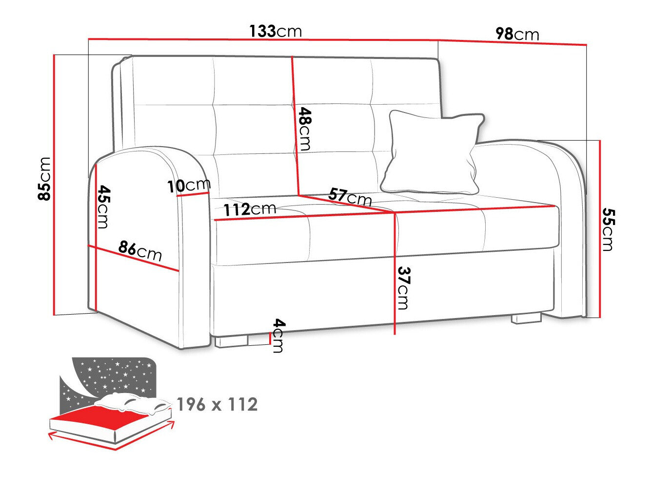 Sovesofa Silona II (Aragon 93)