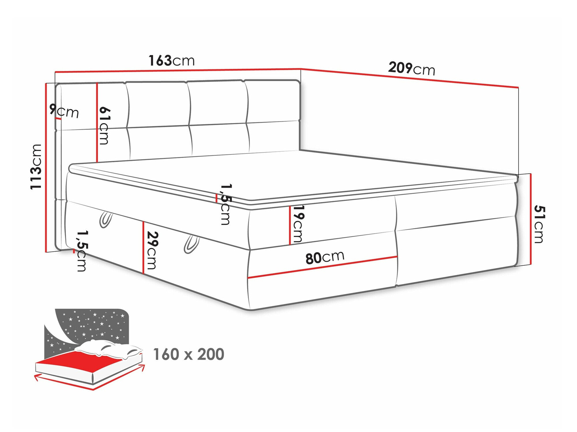 Boxspring ComfiDream Nivina (Curio 99)