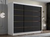 Kledingkast Closico Veltron II (Wit + Zwart)
