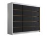 Kledingkast Closico Veltron II (Wit + Zwart)