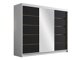 Kledingkast Closico Veltron II (Wit + Zwart)