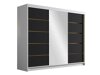 Kledingkast Closico Veltron II (Wit + Zwart)