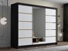 Kledingkast Closico Veltron II (Zwart + Wit)
