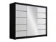 Kledingkast Closico Veltron II (Zwart + Wit)