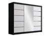 Kledingkast Closico Veltron II (Zwart + Wit)