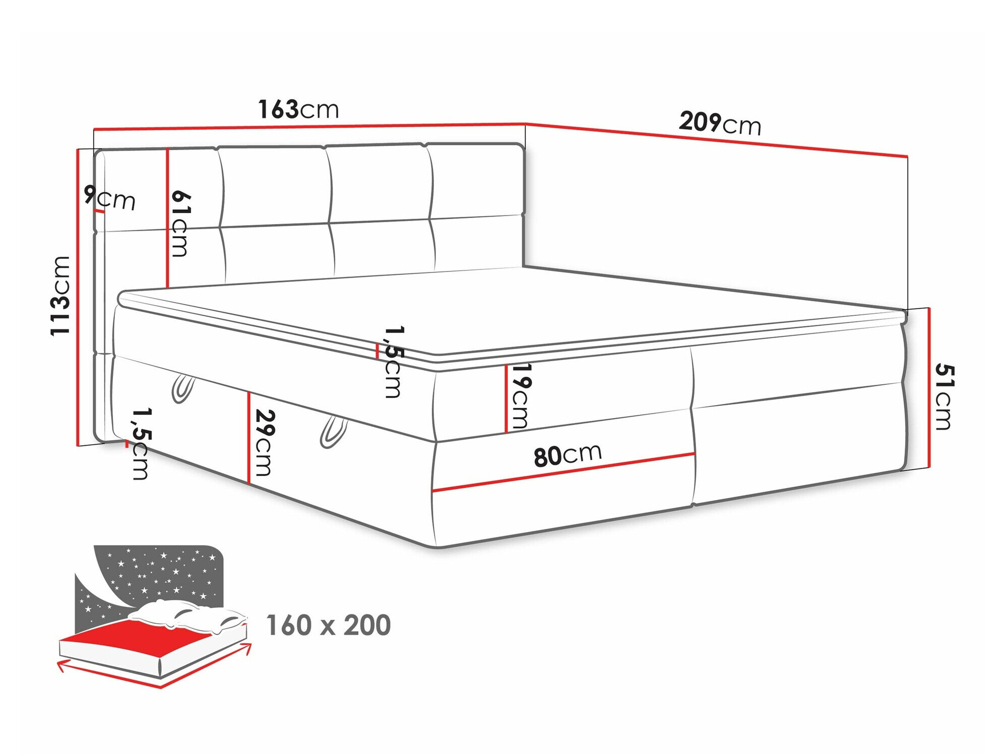 Kontinentalseng ComfiDream 187 (Curio 11)