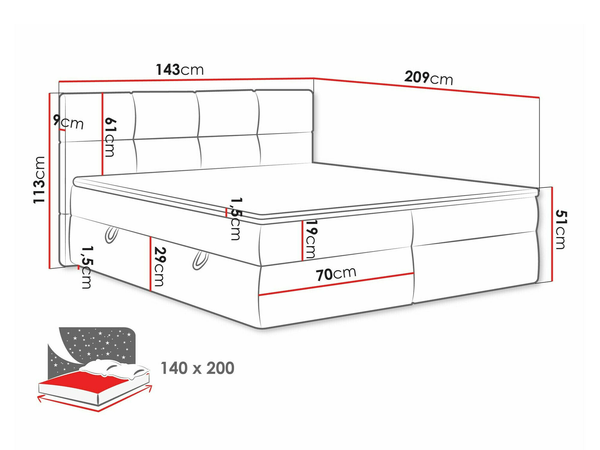 Kontinentalseng ComfiDream Nivina (Curio 11)
