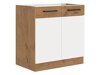 Dulap modular cu uși pentru chiuvetă Wood White 108