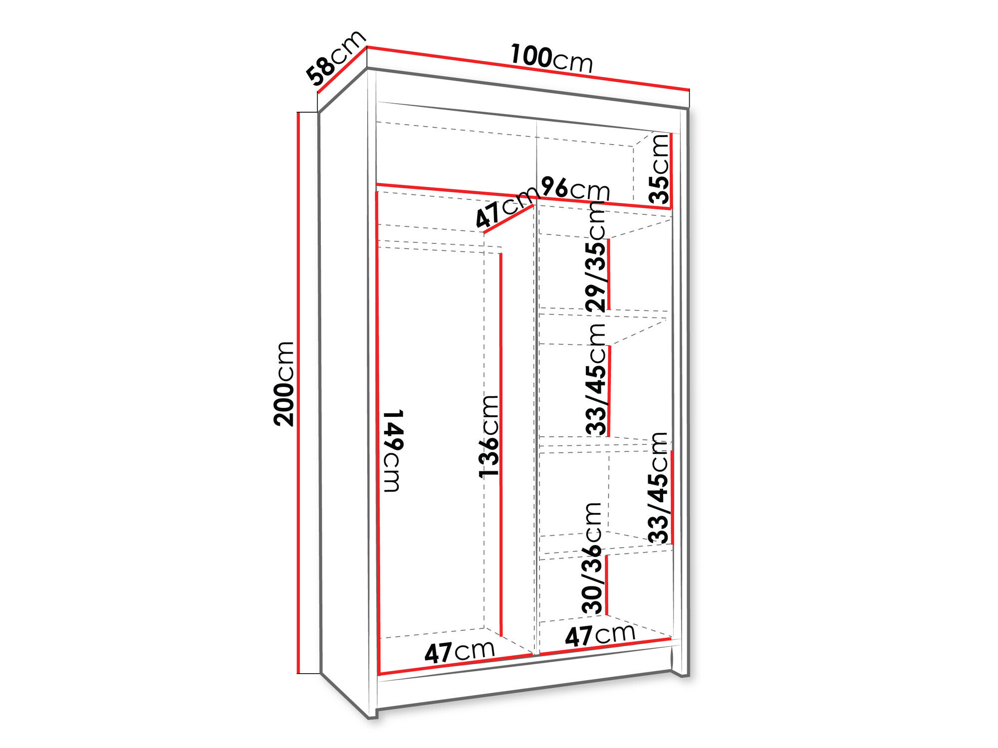 Garderobeskab Closico Corden III (Kashmir)