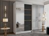Kledingkast Closico Corden III (Wit + Zwart)