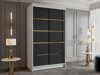 Kledingkast Closico Corden III (Wit + Zwart)