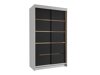 Kledingkast Closico Corden III (Wit + Zwart)