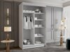 Kledingkast Closico Corden III (Zwart + Wit)