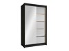 Kledingkast Closico Corden III (Zwart + Wit)