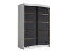 Kledingkast Closico Fornix III (Wit + Zwart)