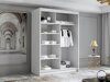 Kledingkast Closico Fornix III (Wit + Zwart)