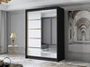 Kledingkast Closico Fornix III (Zwart + Wit)
