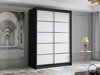Kledingkast Closico Fornix III (Zwart + Wit)
