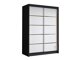 Kledingkast Closico Fornix III (Zwart + Wit)