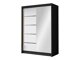 Kledingkast Closico Fornix III (Zwart + Wit)