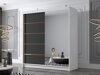 Kledingkast Closico Vallor III (Wit + Zwart)