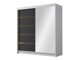 Kledingkast Closico Vallor III (Wit + Zwart)