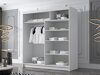 Kledingkast Closico Vallor III (Wit + Zwart)