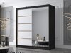 Kledingkast Closico Vallor III (Zwart + Wit)