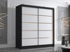 Kledingkast Closico Vallor III (Zwart + Wit)