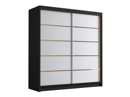 Kledingkast Closico Vallor III (Zwart + Wit)