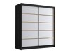 Kledingkast Closico Vallor III (Zwart + Wit)