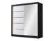 Kledingkast Closico Vallor III (Zwart + Wit)