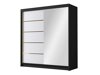 Kledingkast Closico Vallor III (Zwart + Wit)