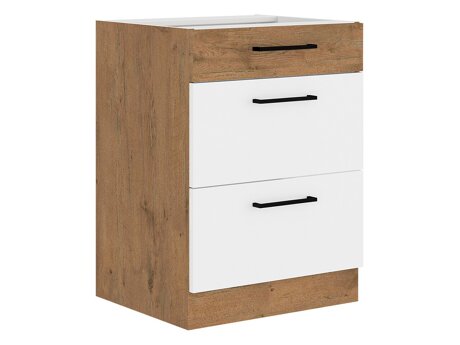 Moduláris szekrény fiókokkal Wood White 115
