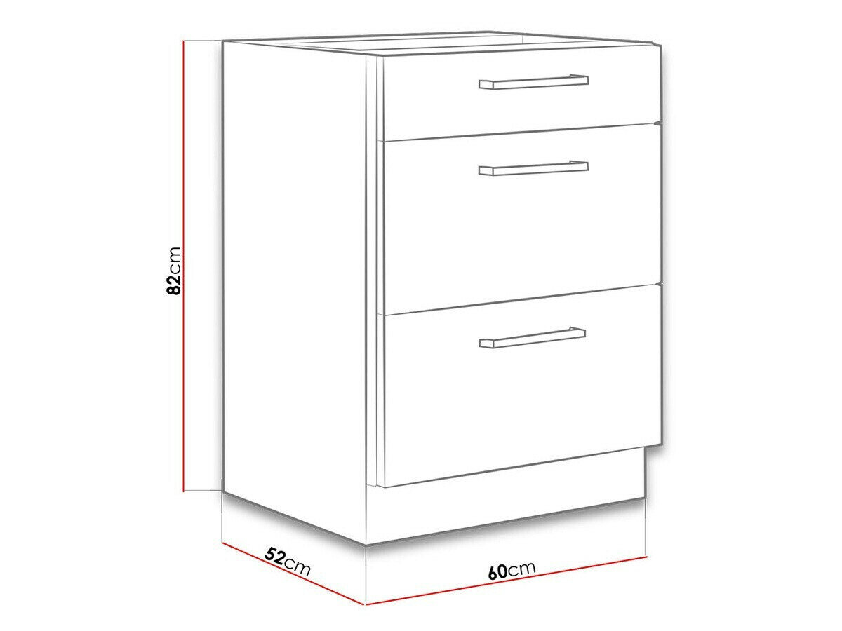 Modulskab med skuffer Wood Grey 115
