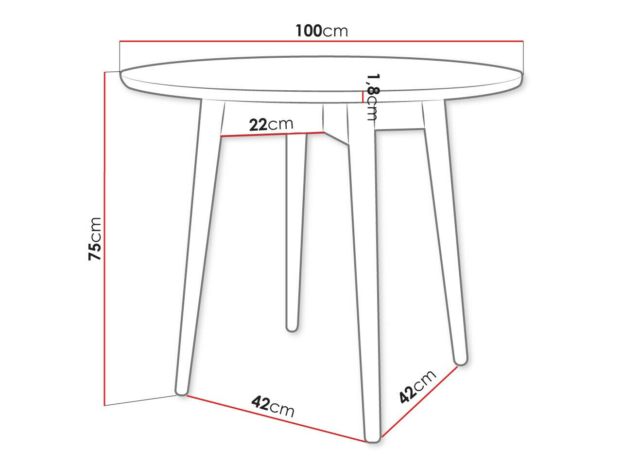 Tafel Racine 117 (Zwart)
