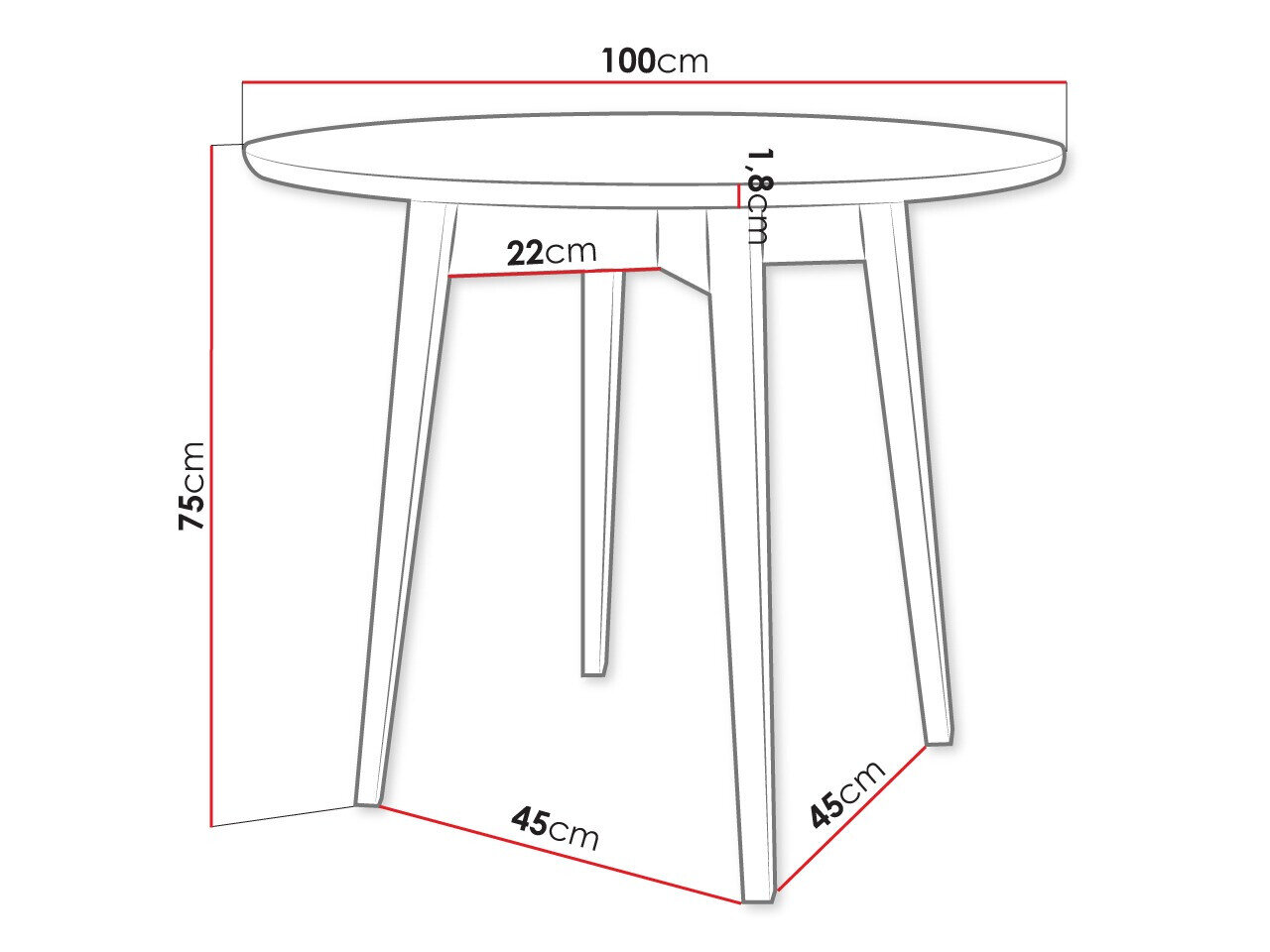 Tafel Racine 123 (Bruin)